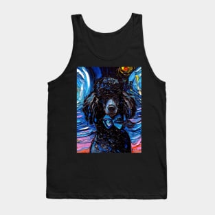 Standard Black Poodle Night (Portrait) Tank Top